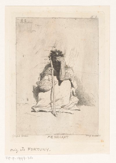 Mendigo sentado com cana
Mendiant (título sobre o objecto) de Mariano José María Bernardo Fortuny y Carbó