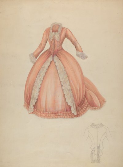 Vestido, c. 1942. de Marie Alain