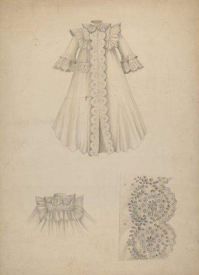 Camisa de noite, c. 1940. de Marie Alain
