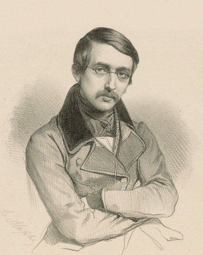 Retrato do dramaturgo Auguste Anicet-Bourgeois 1806-1870. de Marie Alexandre Menut Alophe