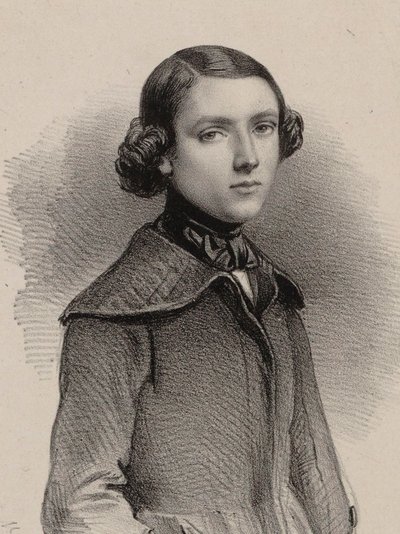 Retrato do organista e compositor Louis James Alfred Lefébure-Wely 1817-1869, 1840. de Marie Alexandre Menut Alophe