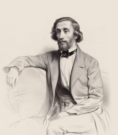 Retrato do pianista e compositor Julius Schulhoff 1825-1898 , 1854. de Marie Alexandre Menut Alophe