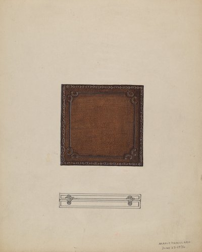 Estojo de medalha de couro, 1936. de Marie Famularo