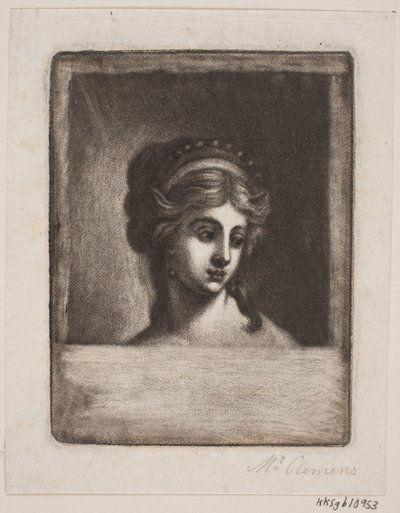 cabeça feminina de Marie Jeanne Clemens