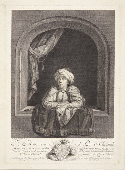 Um menino com um turbante em uma janela de Marie Louise Adélaïde Boizot