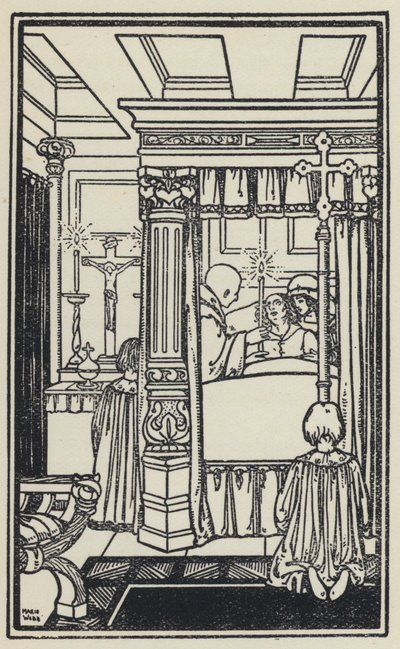 Ilustração para The Dream Of Gerontius do Cardeal Newman (litho) de Marie Preaud Webb