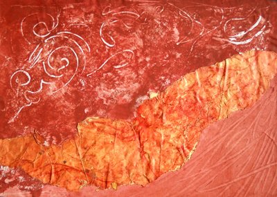 Pattern 1, c. 2002 (óleo e colagem sobre papel) de Marina Falco