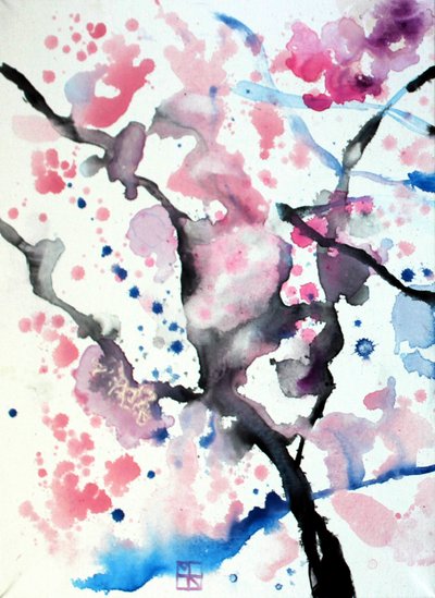 Flores de cerejeira abstratas de Marina Nelson