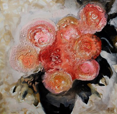 Rosas com textura vibrante de Marina Nelson