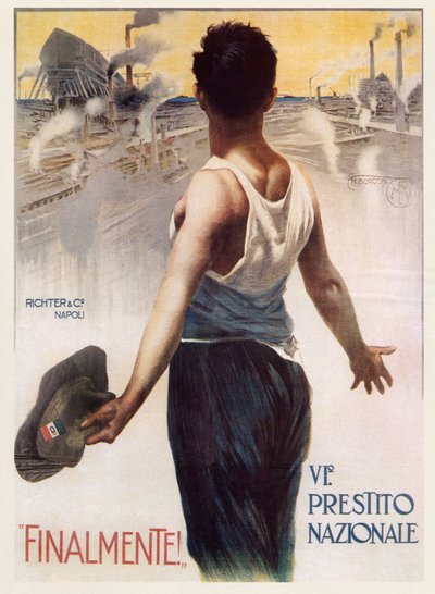 Finalmente! (finalmente) ilustração sobre o Empréstimo Nacional de Mario Borgoni