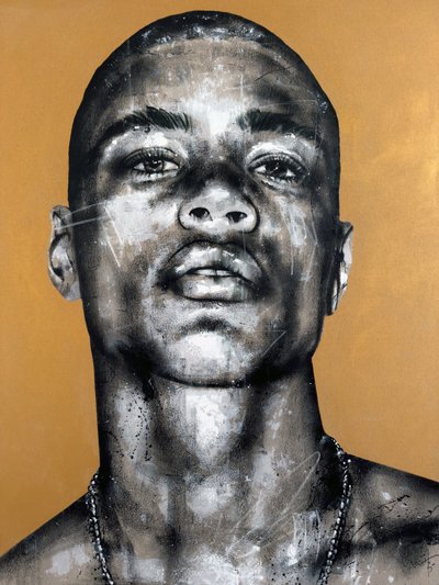 Materia No. 5, Série IV, 2025 (acrílico e óleo sobre tela invertida) de Mario Henrique