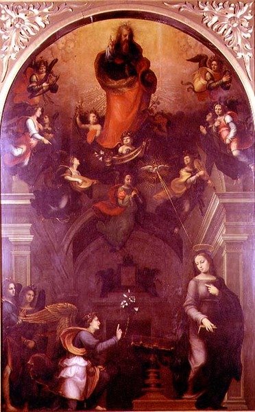 A Anunciação (óleo sobre tela) de Mariotto Albertinelli
