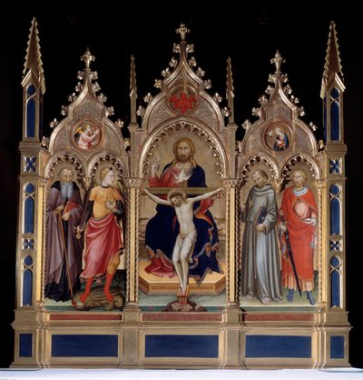 A Santíssima Trindade e os Santos (Pintura de Mariotto di Nardo