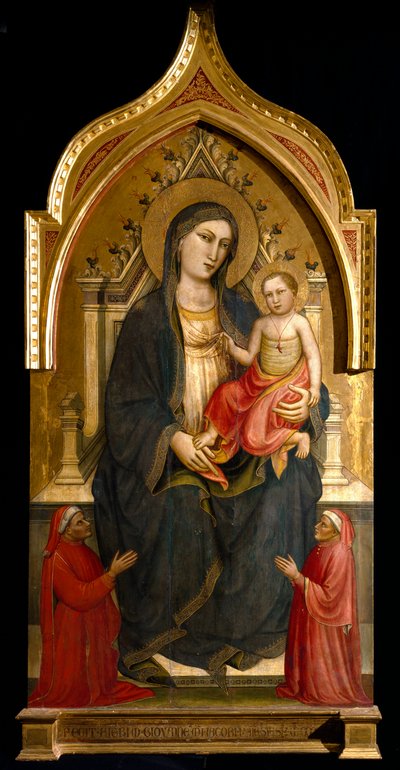 Virgem com criança Pintura de Mariotto di Nardo (1394-1424) 1404 aproximadamente Sol 167,2x92,2 cm Assisi Museo del Tesoro della Basilica di San Francesco. Coleção Perkins de Mariotto di Nardo