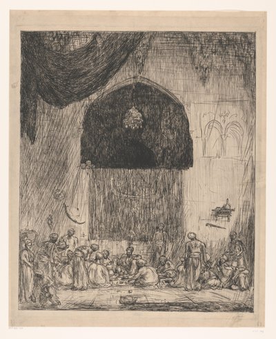 Comer homens orientais de Marius Bauer (signed by artist)