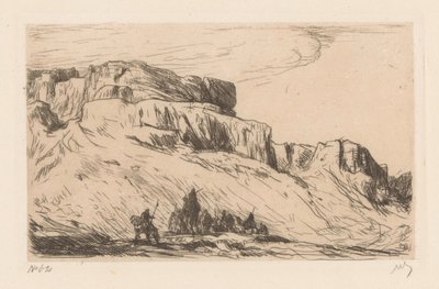 Caravana com camelos na paisagem do deserto de Marius Bauer (signed by artist)