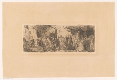 Rua em Jerusalém de Marius Bauer (signed by artist)