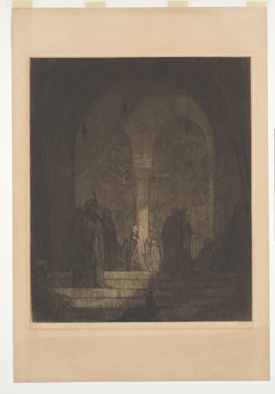 Pórtico de uma mesquita de Marius Bauer (signed by artist)