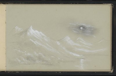 Paisagem com picos nevados de Marius Bauer