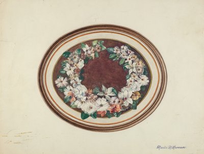 Feather Wreath, c. 1940. de Marius Hansen