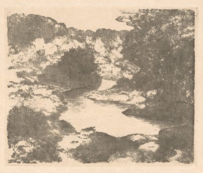 Paisagem montanhosa com rio de Marius Holleman
