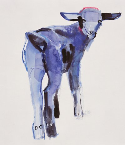 Garoto Azul, Cazalla de la Sierra, 1999 (mídia mista no papel) de Mark Adlington