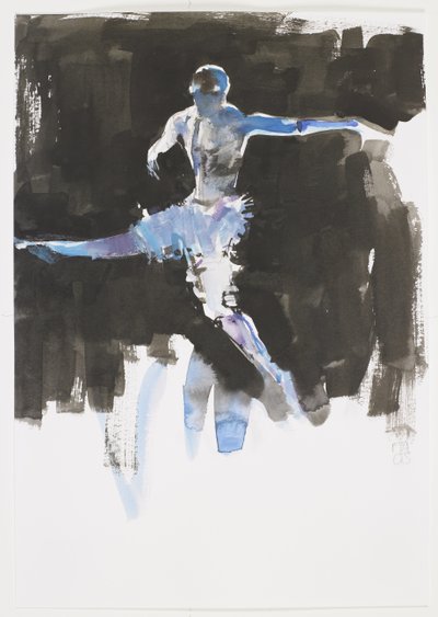 Dança (tinta e papel higiênico) de Mark Adlington