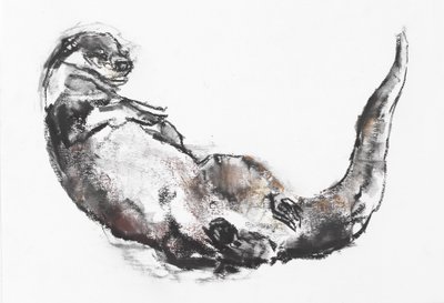 Secagem (carvão e conte no papel) de Mark Adlington