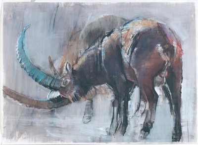 Menos vinte (mídia mista no papel) de Mark Adlington