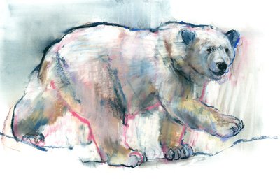 Rosa, 2016, (conté e pastel sobre papel) de Mark Adlington
