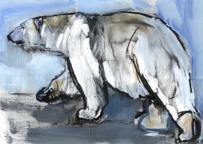 Polar, 2013, (mídia mista e colagem sobre papel) de Mark Adlington