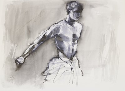 Swan Lake, 2001 (mídia mista no papel) de Mark Adlington