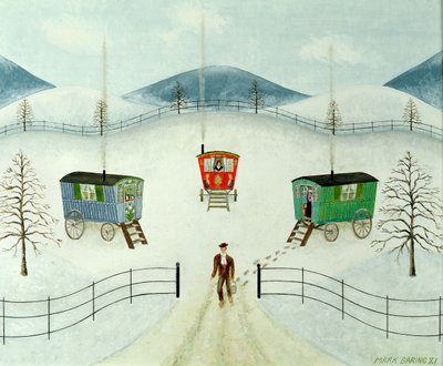 Caravanas ciganas na neve de Mark Baring