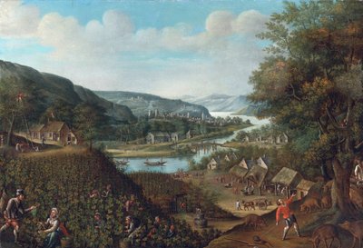 Outono par Valckenborch, Marten van (1535-1612). Óleo sobre tela, tamanho : 88,3x129,5, , Coleção privada de Marten van Valckenborch