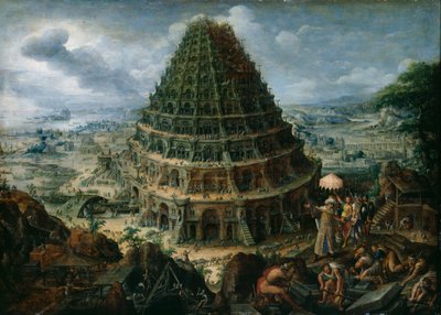 A torre de Babel, 1595 de Marten Valckenborch  the van Elder