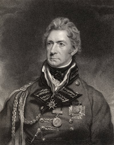Sir Thomas Munro, 1º Baronete, gravado por Henry Hoppner Meyer (c.1782-1847), de &39;National Portrait Gallery, volume II&39;, publicado c.1835 de Martin Archer Shee