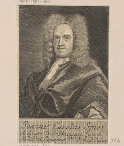 Retrato de Johann Carl Spies de Martin Bernigeroth