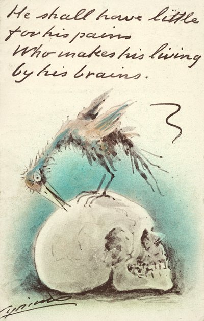 Ele terá pouco para as suas dores / Quem ganha a vida pelo seu cérebro (cor litho) de Martin  Anderson