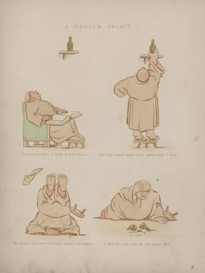 Página dos Humores de Cynicus (gravura colorida) de Martin  Anderson