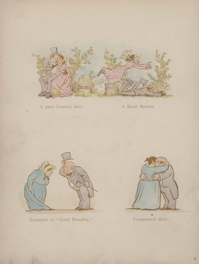 Página dos Humores de Cynicus (gravura colorida) de Martin  Anderson