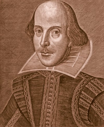 Retrato de Shakespeare, 1623. de Martin Droeshout