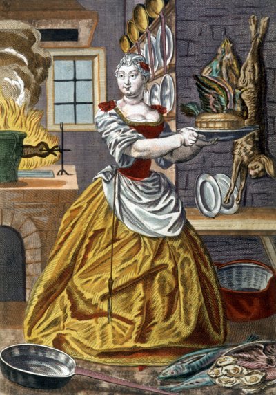 Um fogão, c.1750 (gravura) de Martin Engelbrecht