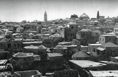Jerusalém e cúpula da Igreja do Santo Sepulcro, 1937 de Martin Hurlimann