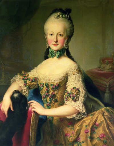 A arquiduquesa Maria Elisabeth Habsburg-Lothringen (1743-1808), sexta filha da imperatriz Maria Teresa da Áustria (1717-80) e do imperador Francisco I (1708-65) de Martin II Mytens or Meytens