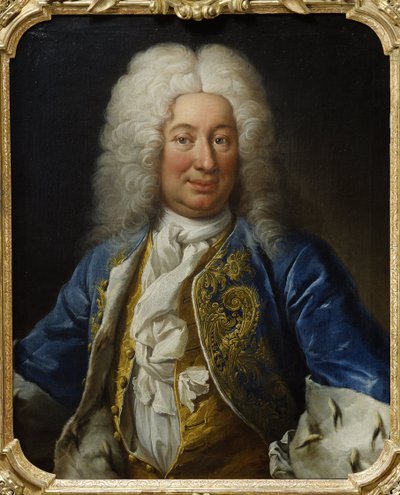 Le roi Frederic I de Suede - Retrato do Rei Frederick I da Suécia (1676-1751), de Mijtens (Meytens), Martin van, o Jovem (1695-1770). Óleo sobre tela de Martin II Mytens or Meytens