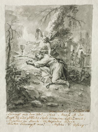 Cristo no Monte das Oliveiras de Martin Johann Schmidt