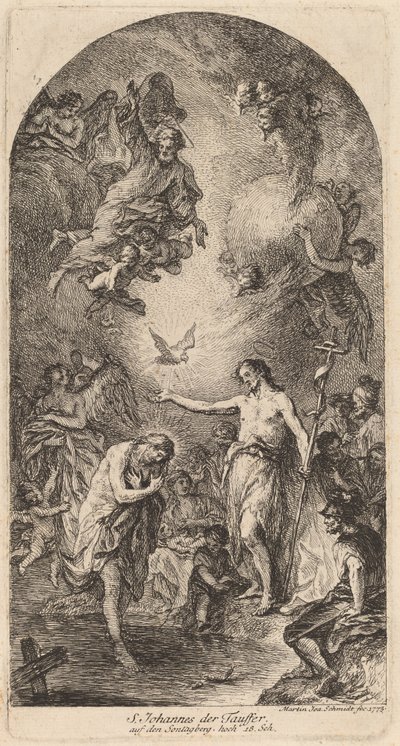 O Batismo de Cristo de Martin Johann Schmidt