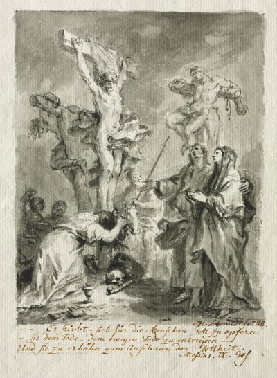 A Crucificação, 1788. de Martin Johann Schmidt