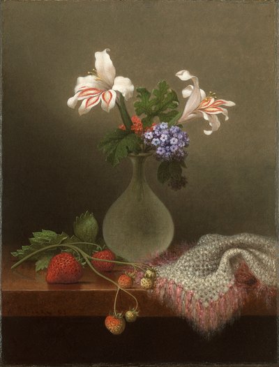 Um Vaso de lírios de milho e Heliotropo de Martin Johnson Heade