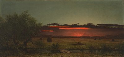 Prados de Nova Jérsia ao pôr do sol de Martin Johnson Heade